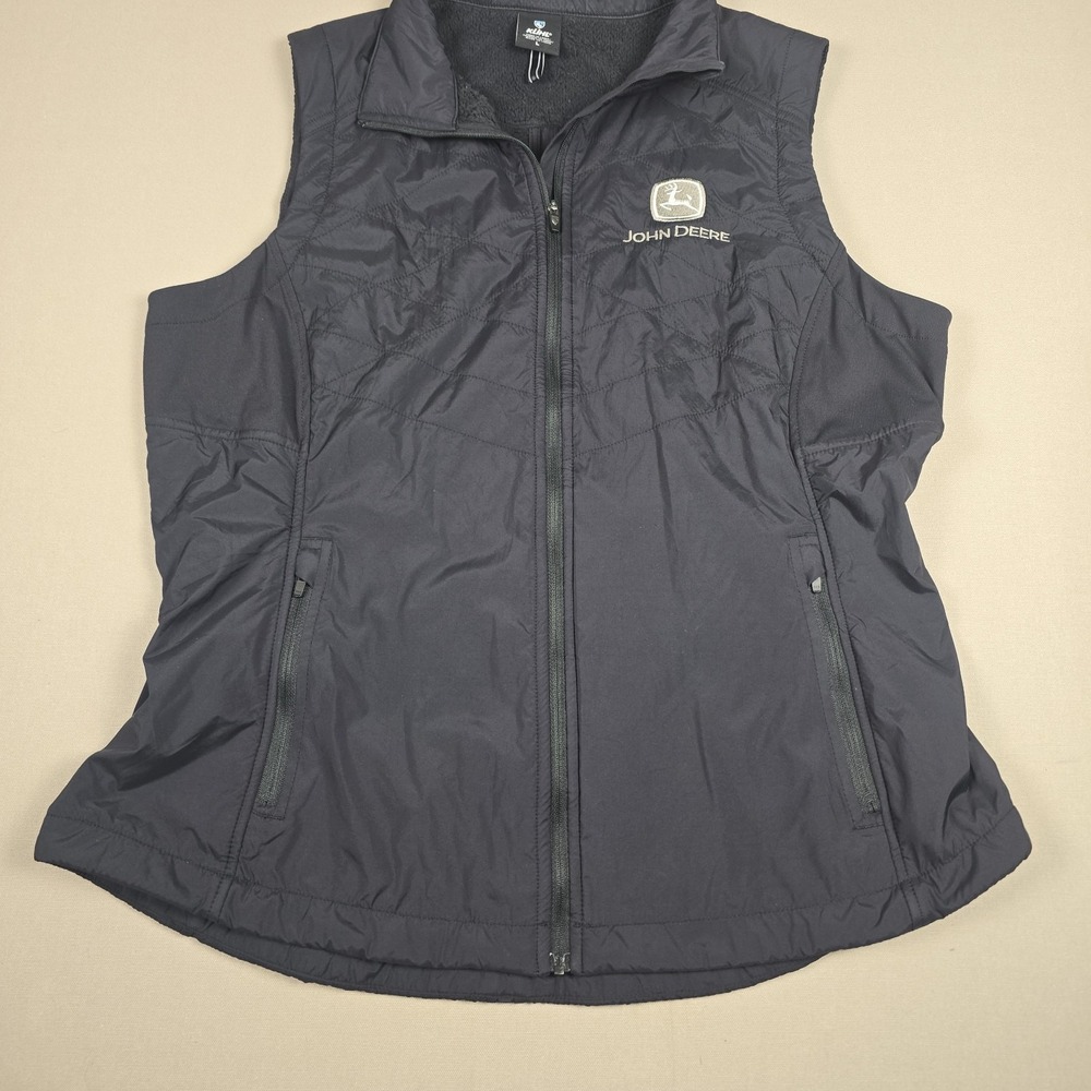 KÜHL John Deere "The One" Vest Men's Size L Black Full Zip Fleece Lined 2189